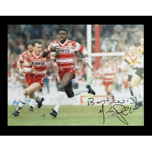 Martin Offiah Wigan RLFC signed photo