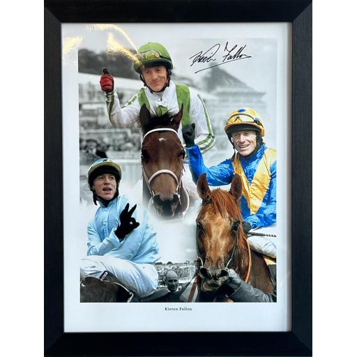 Kieren Fallon signed photo montage display