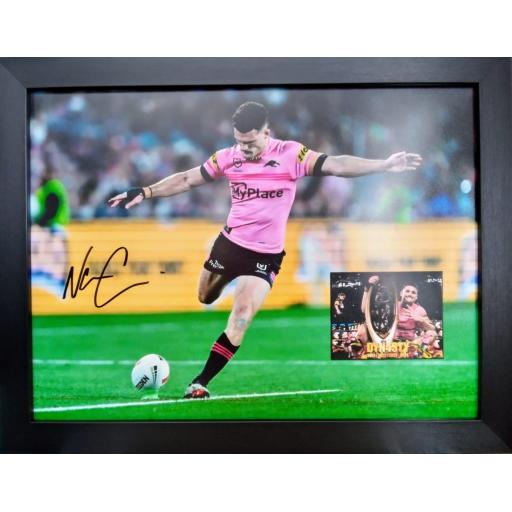 Nathan Cleary Penrith Panthers signed photo kick
