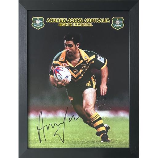 Andrew Johns Australia signed photo