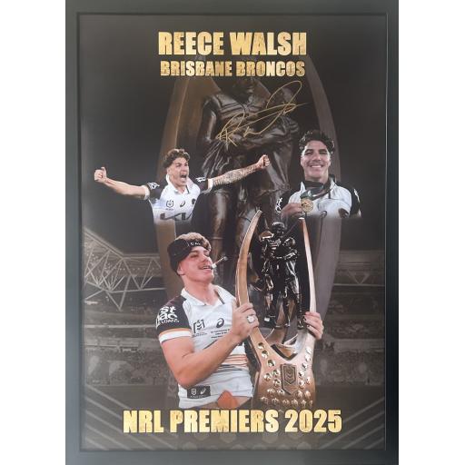 Reece Walsh Brisbane Broncos signed photo