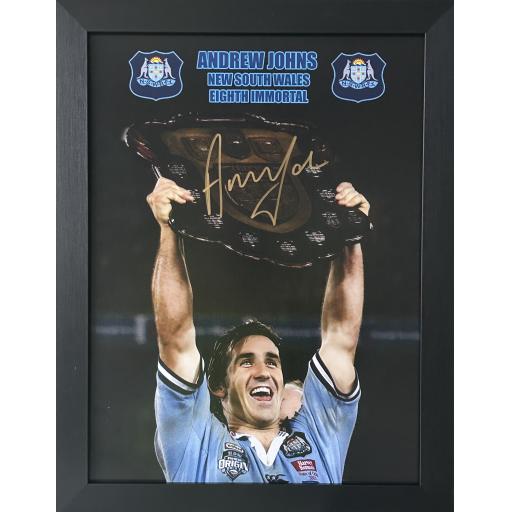 Andrew Johns signed New South Wales photo