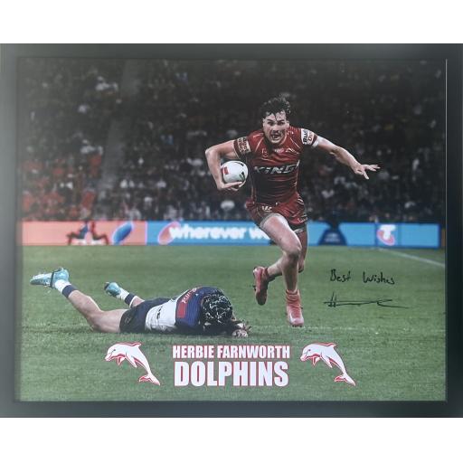 Herbie Farnworth Dolphins signed photo